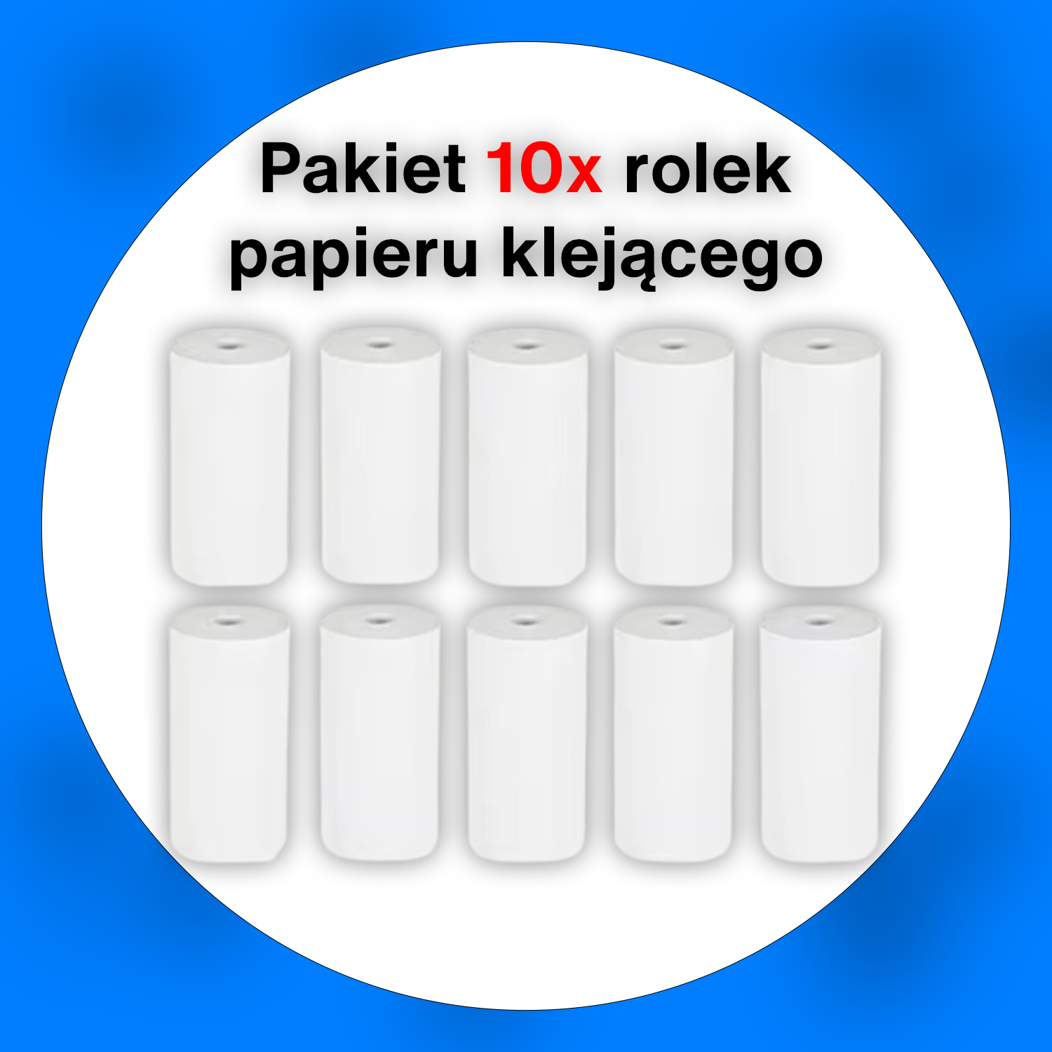 10 rolek papieru klejącego